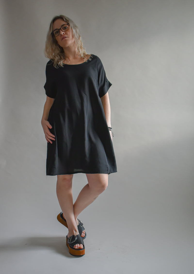 Krista Dress in Solid Black