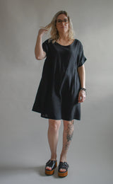 Krista Dress in Solid Black