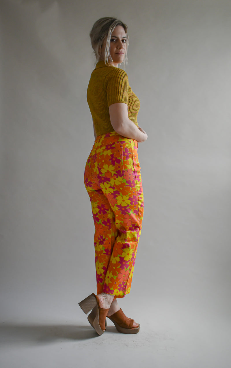 Prudence Organic Trippy Floral Print Joy Pants