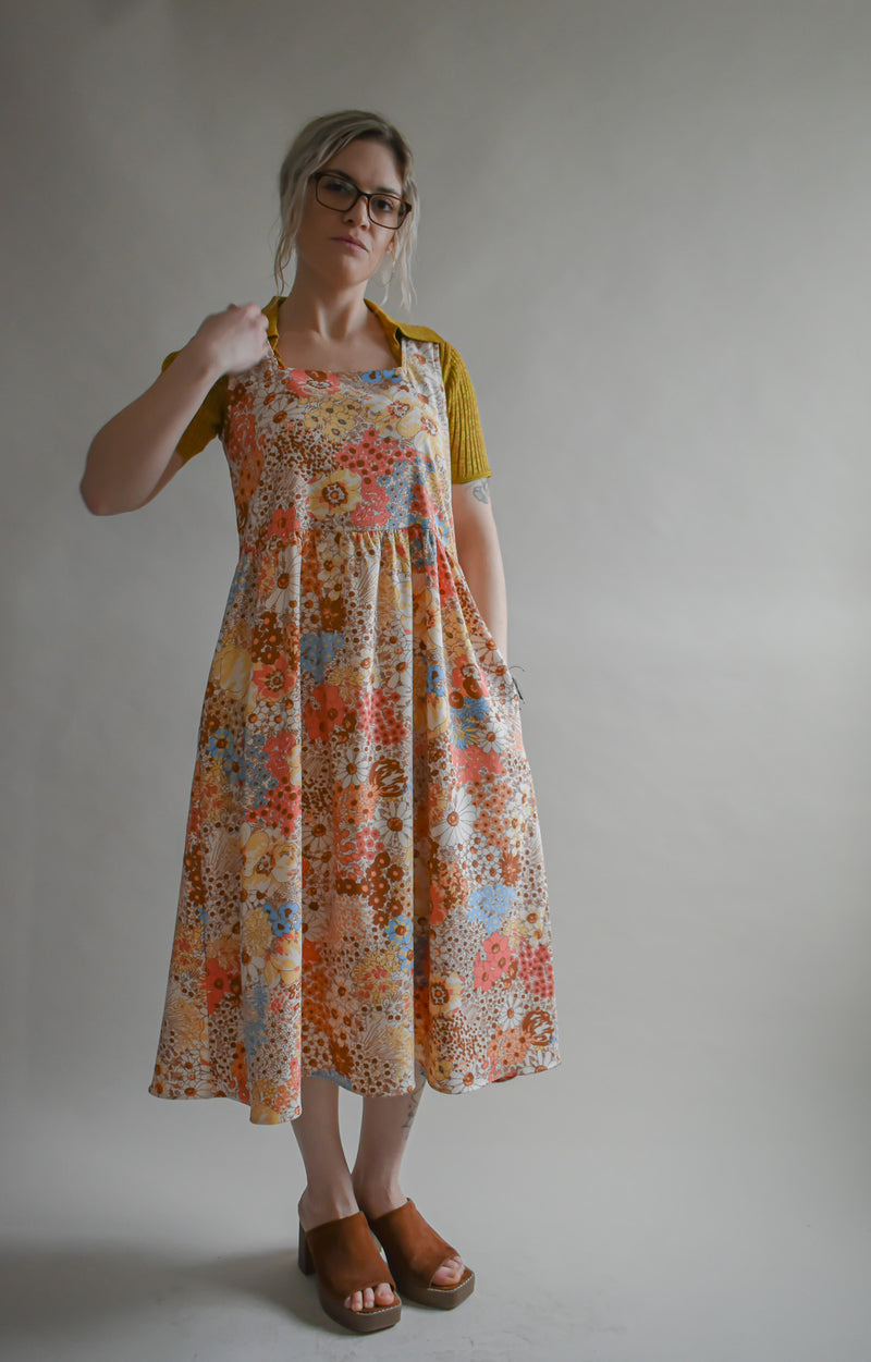 Gwendolyn Dress in 70s Saffron Floral