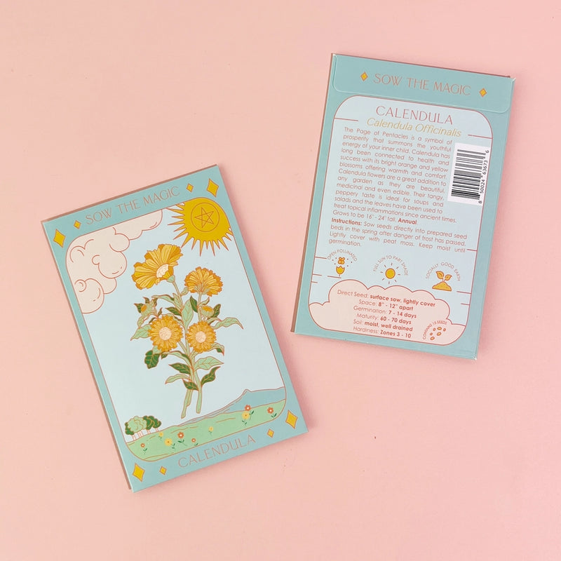 Calendula Tarot Garden & Gift Seed Packet