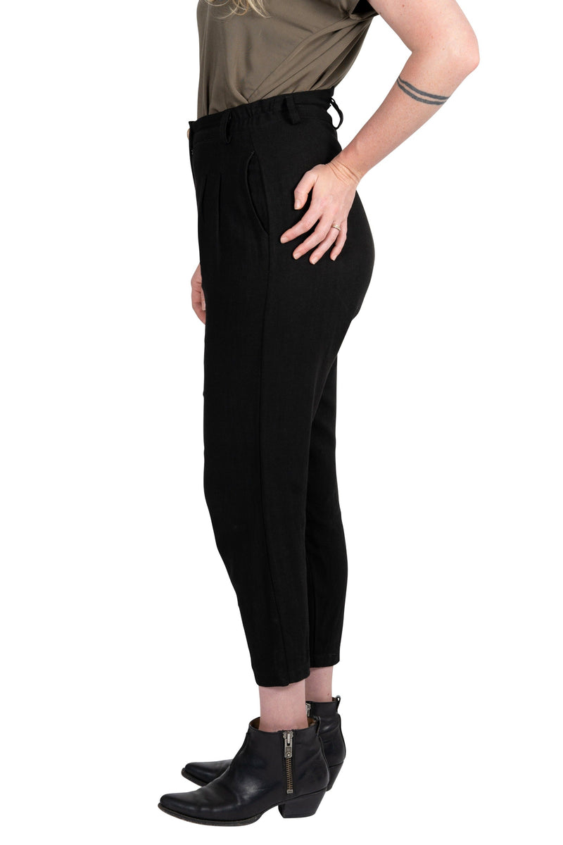 Perfect Pant 2.0 in Black Linen