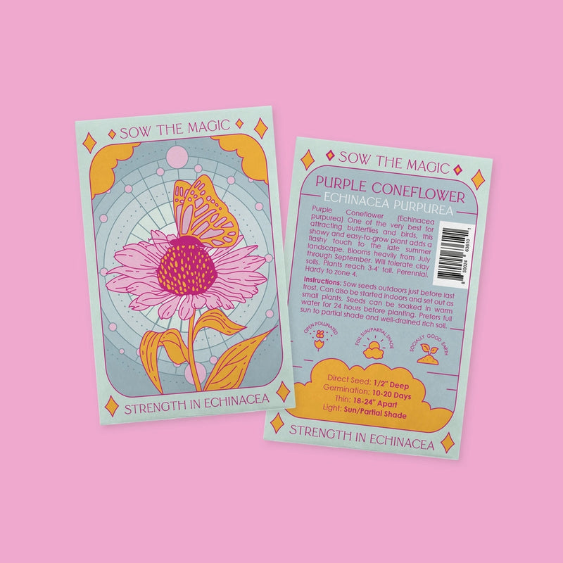 Strength in Echinacea Tarot & Gift Seed Packet