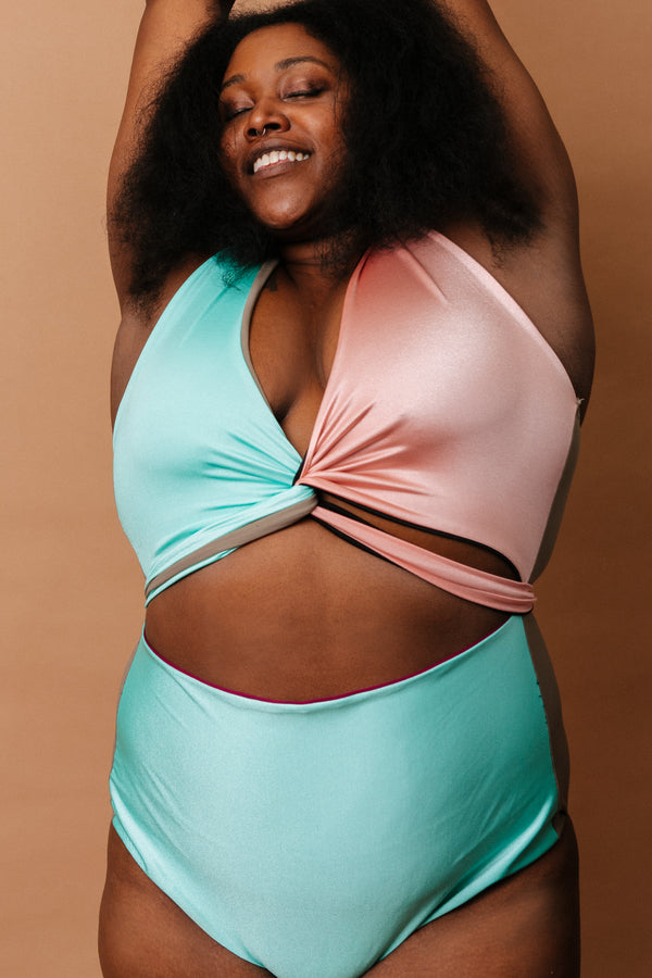 Selka Swimsuit in Zero Waste Multi-Color (OOAK 6XLs)