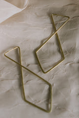 Cross Hoop Earrings
