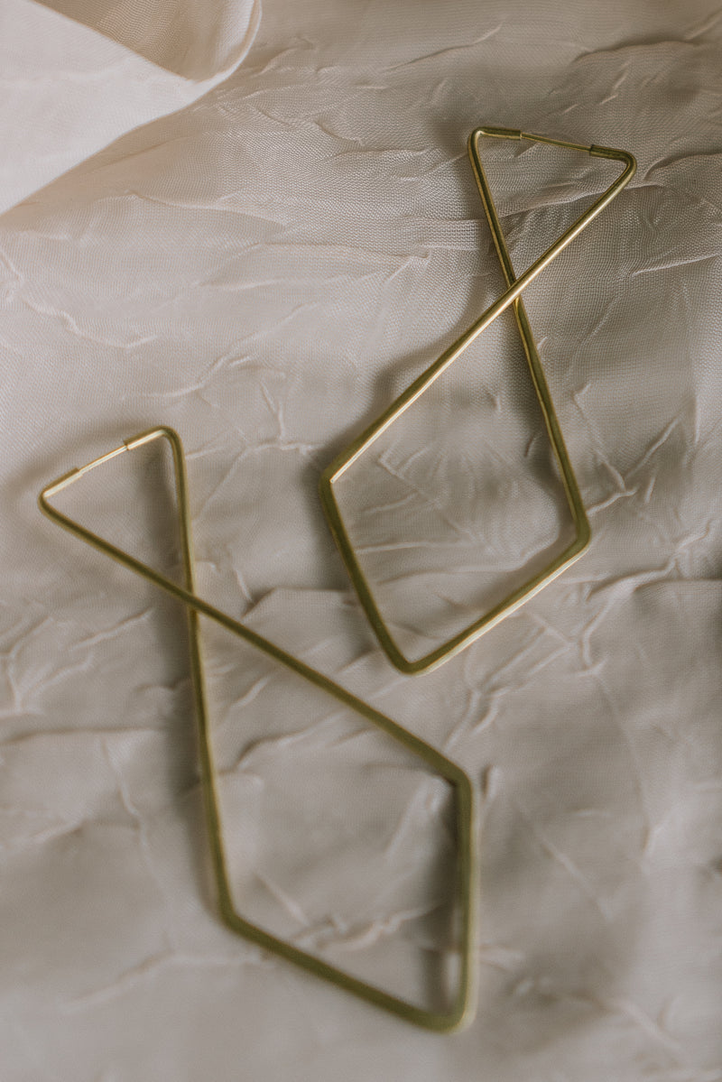 Cross Hoop Earrings