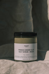 French Green Clay Salt Scrub + Wash