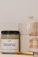 French Green Clay Salt Scrub + Wash
