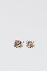 Silver Druzy Stud Earrings