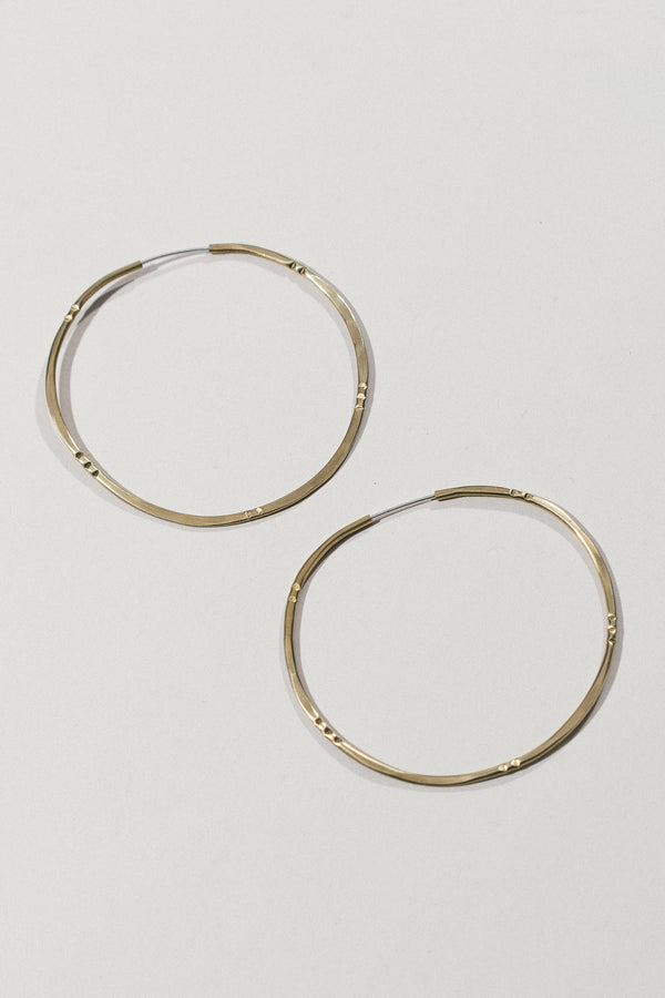 Bamboo Solar Hoops Earrings