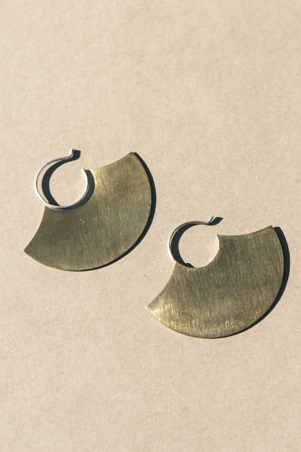 Brass Blade Earrings