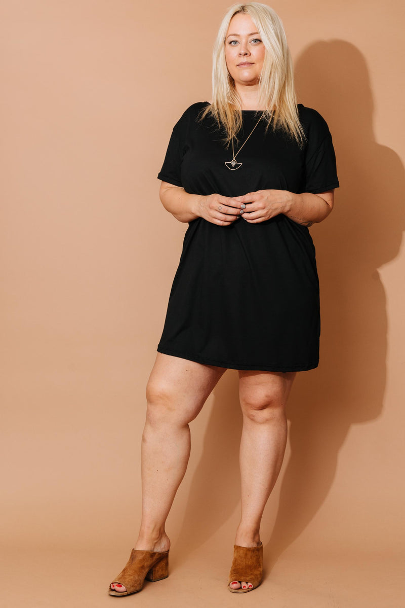 Sammy T-Shirt Dress in Black