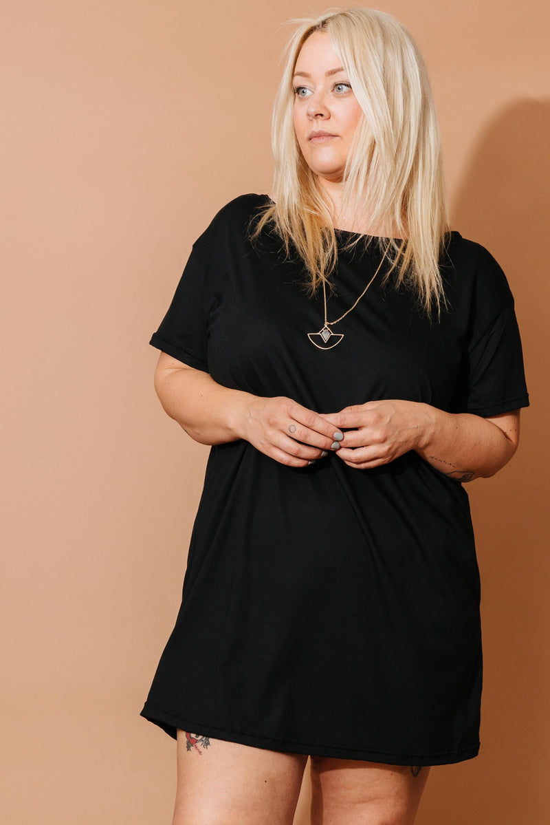 Sammy T-Shirt Dress in Black