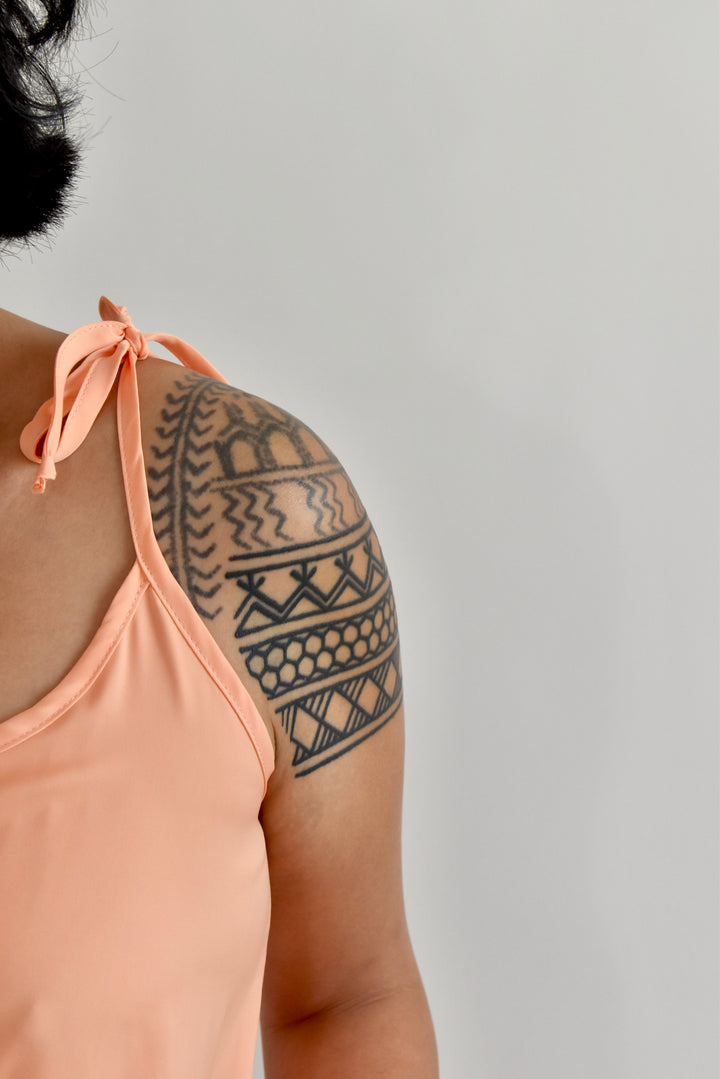 Edith Mini Dress in Peach Cupro *ONLY FOUR LEFT!!!*