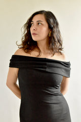 Nora Midi Dress in Black