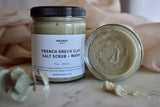 French Green Clay Salt Scrub + Wash