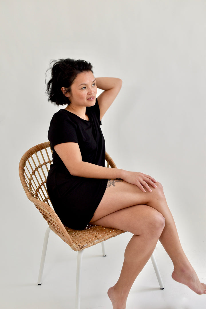 Sammy T-Shirt Dress in Black