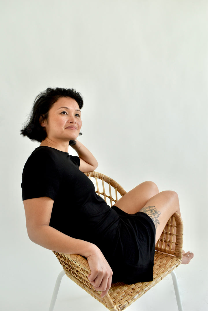 Sammy T-Shirt Dress in Black