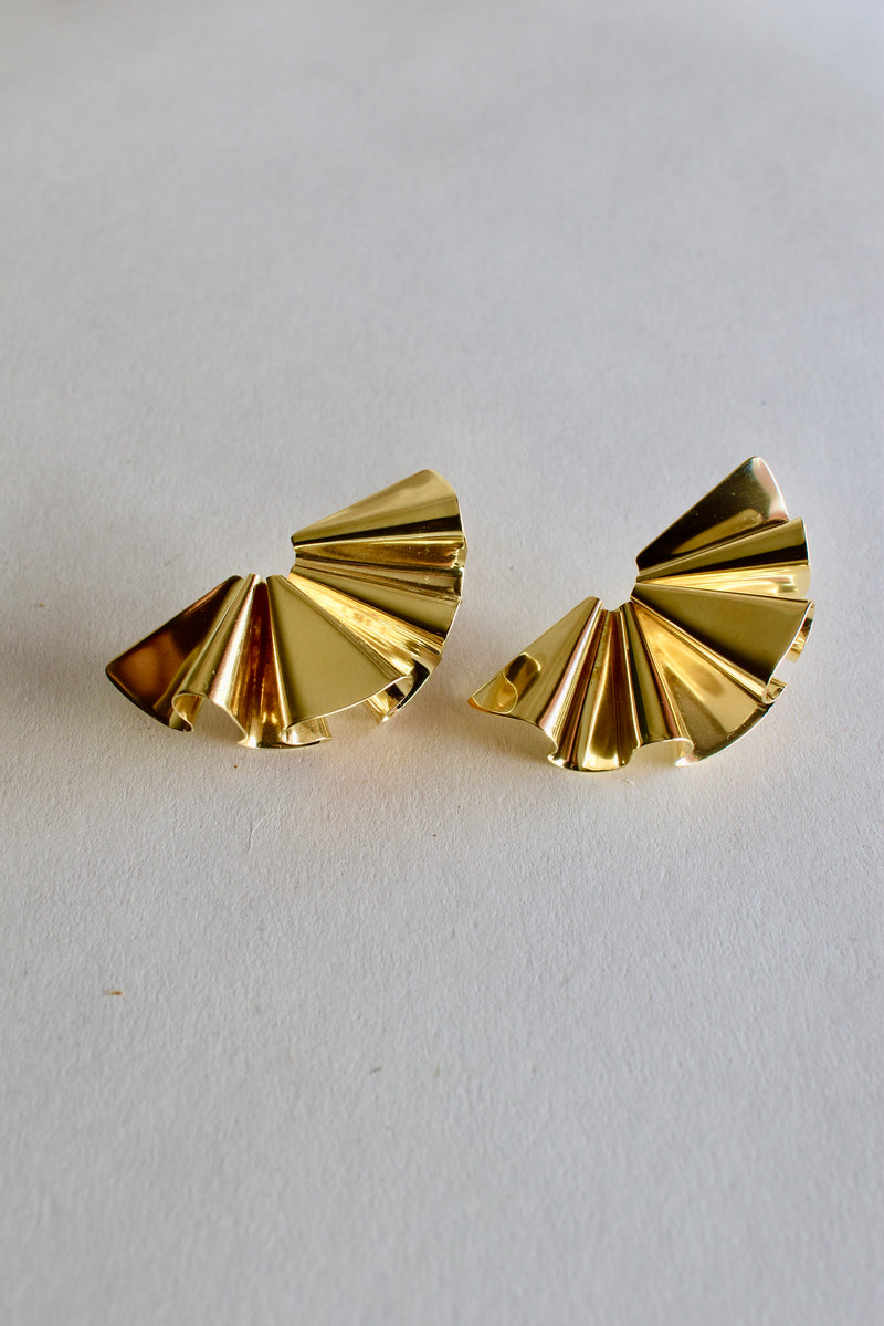 Faldi Earrings in Brass