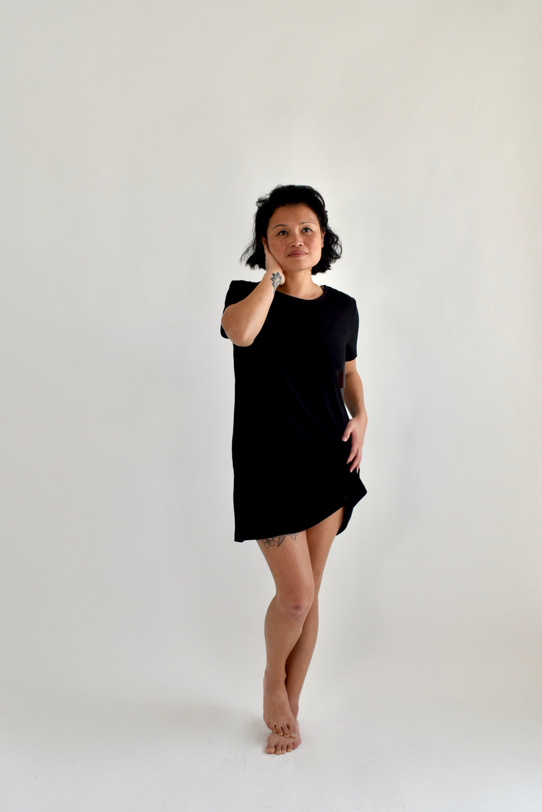 tee shirt dresses apparel Altar Houseline Sammy T-Shirt Dress in Black 2XL