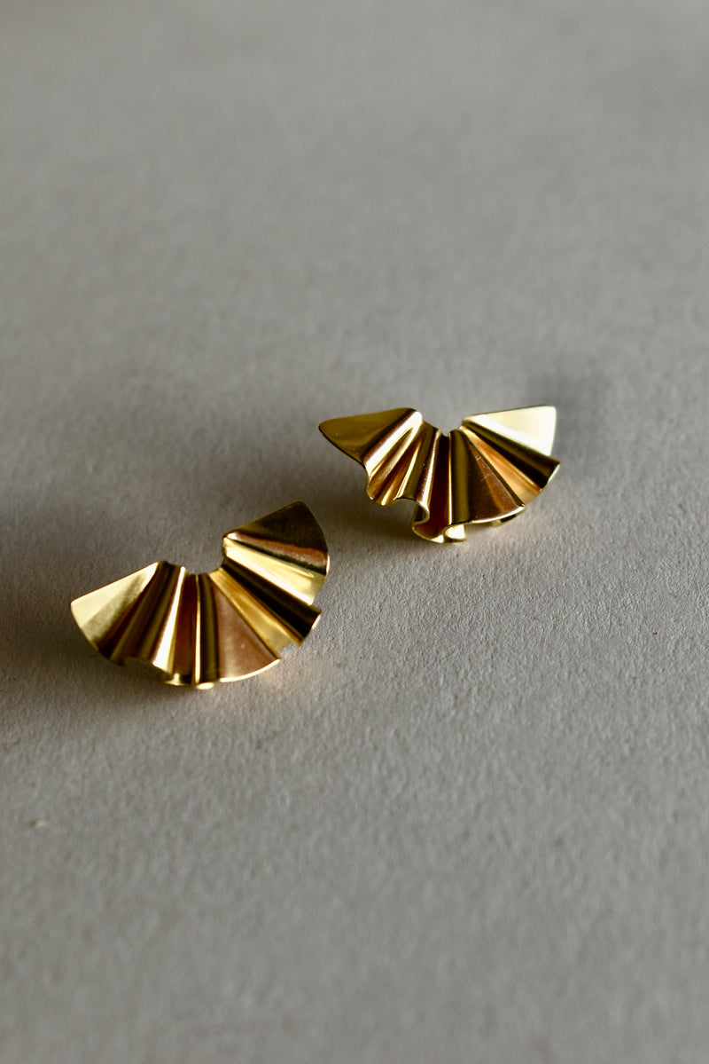 Faldi Earrings in Brass