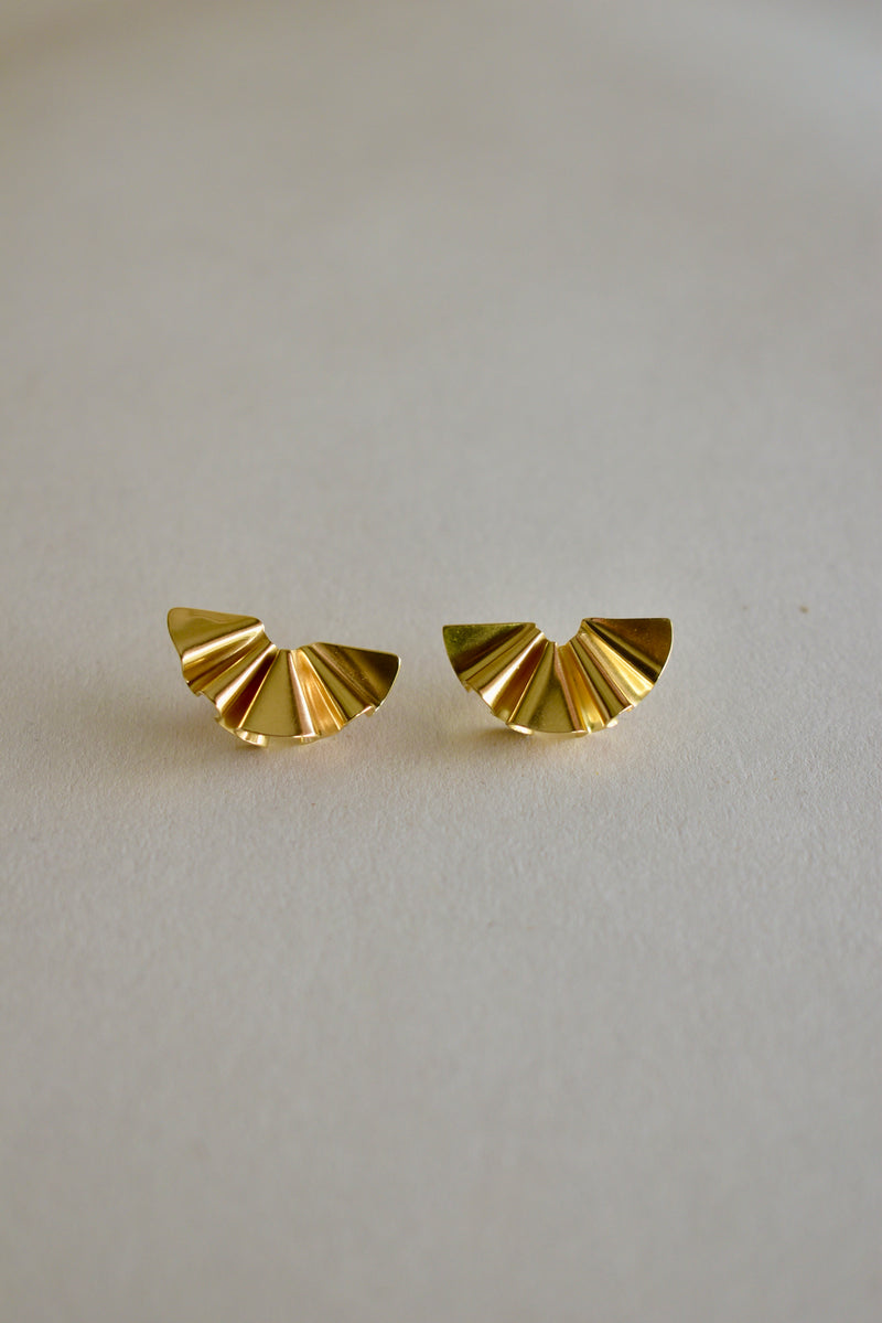 Faldi Earrings in Brass