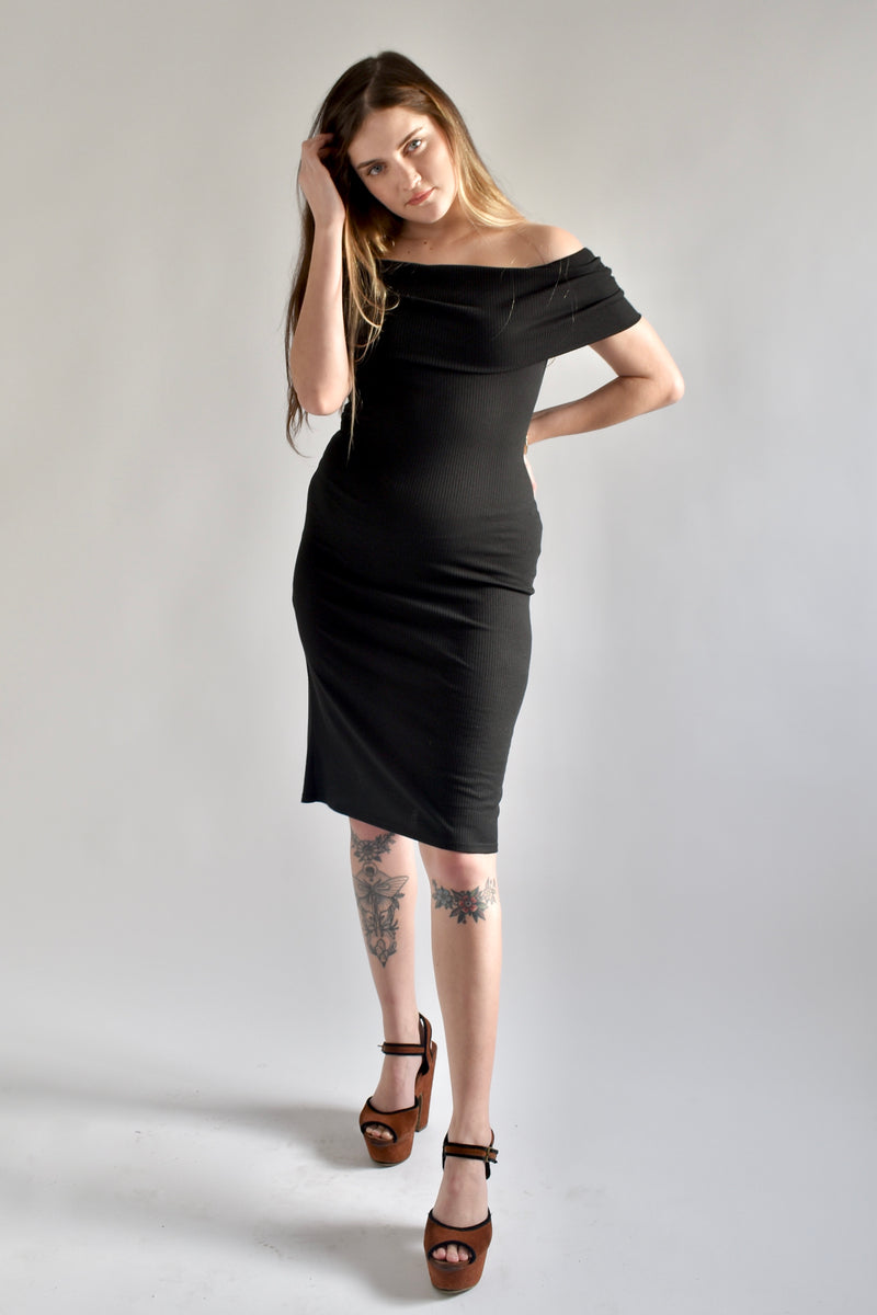 Nora Midi Dress in Black