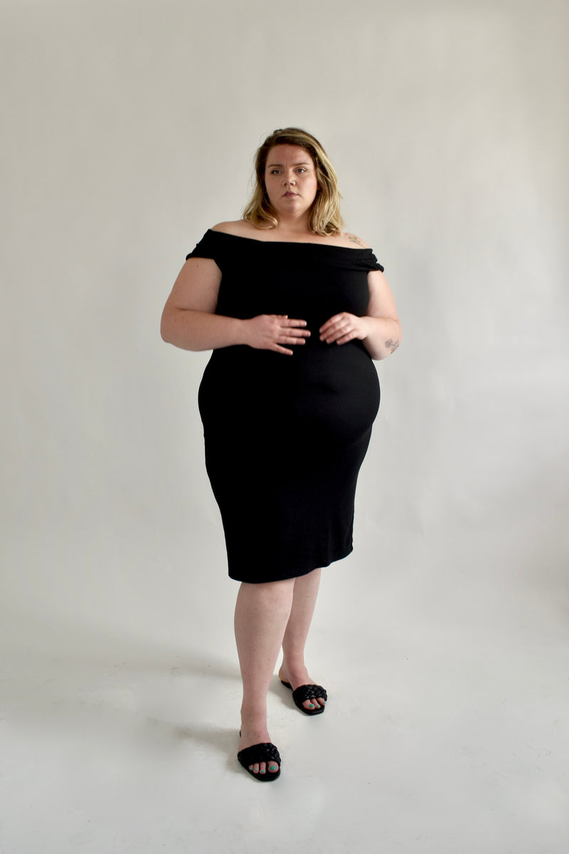 Nora Midi Dress in Black