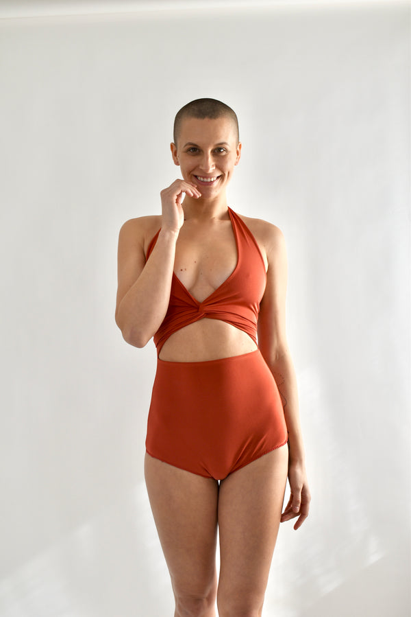 Selka Swimsuit in Tangerine