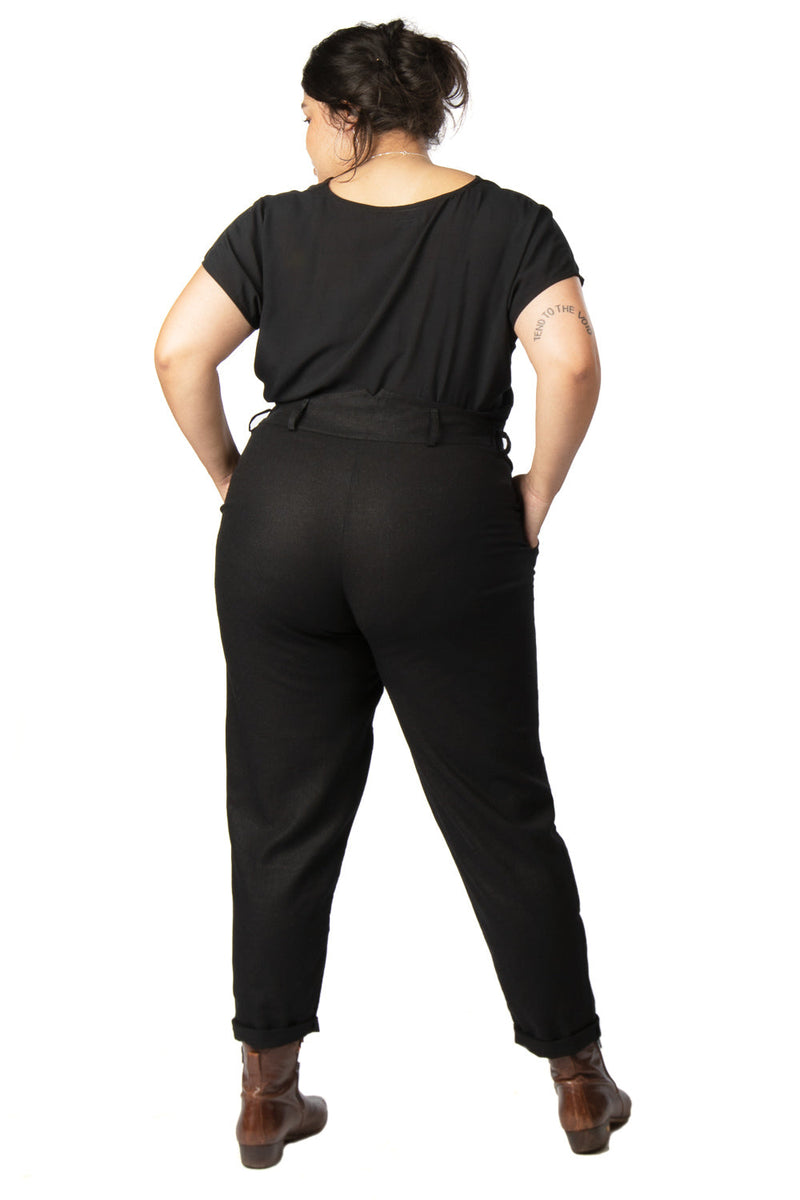 Perfect Pant 2.0 in Black Linen