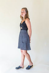 Dee Dee Top in Black Challis