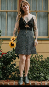 Dee Dee Top in Black Challis