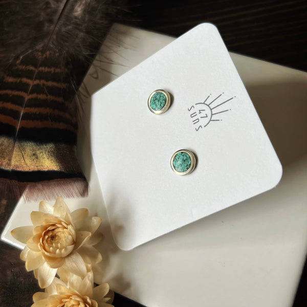 Turquoise Moon Studs