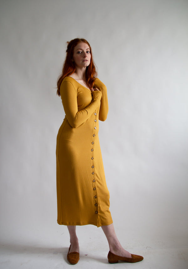 Ila Dress in Golden Turmeric
