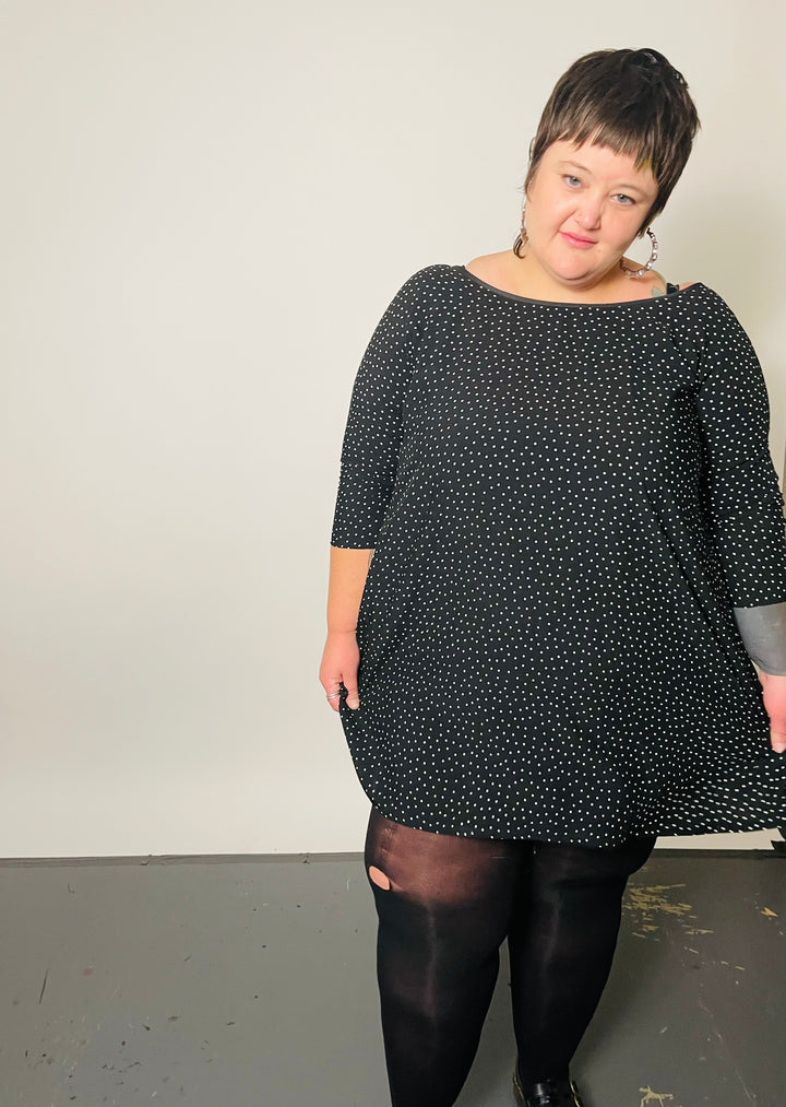Polka Dot Batwing Dress