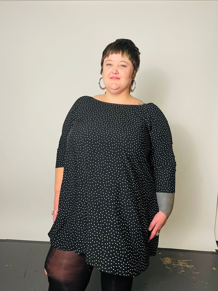 Polka Dot Batwing Dress