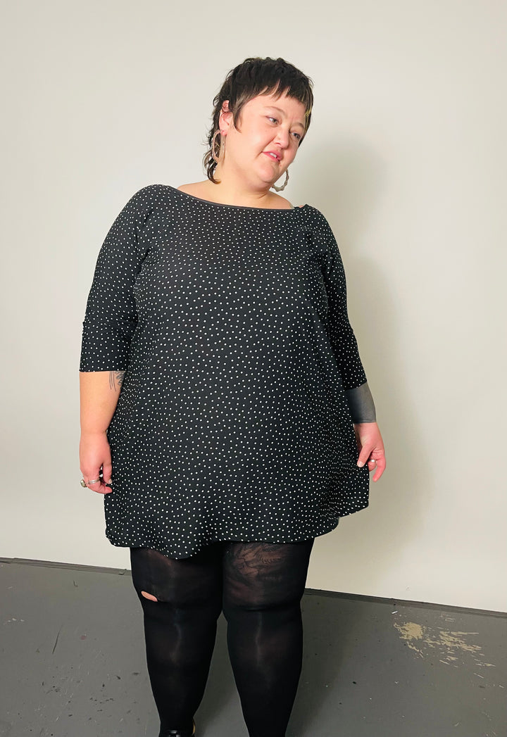 Polka Dot Batwing Dress