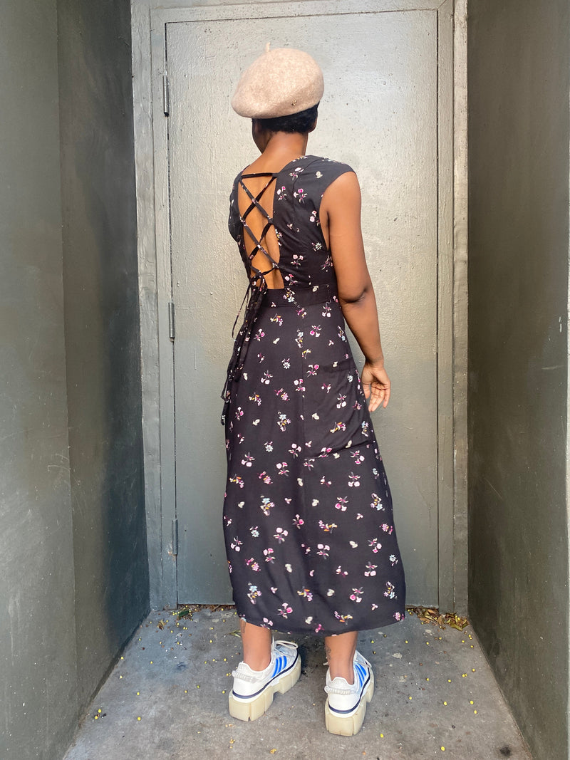 Penelope Dress in Dark Floral