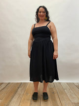 Myrah Dress in Black Challis