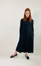 Megumi Dress in Black Ribknit