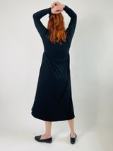 Megumi Dress in Black Ribknit