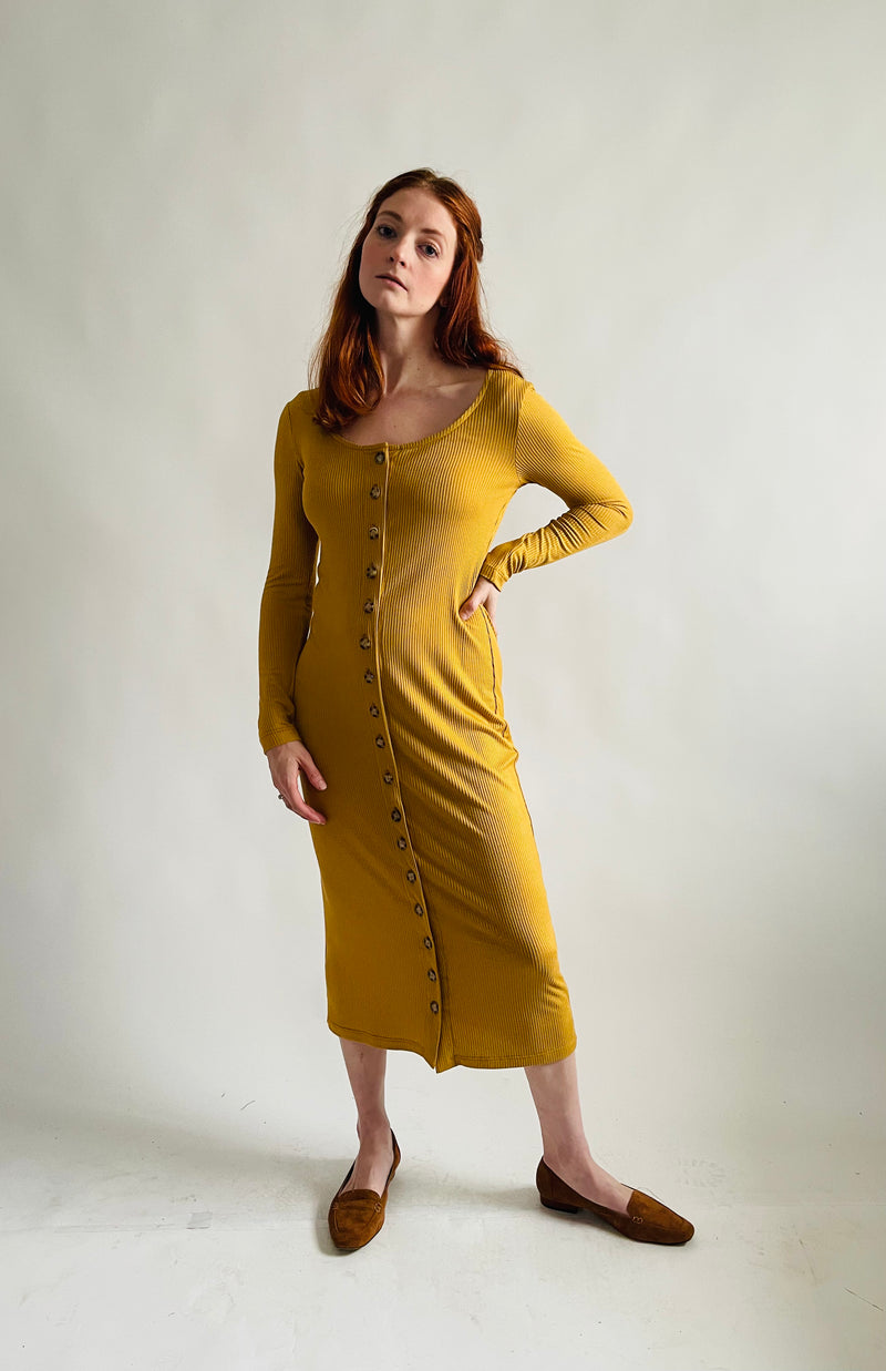 Ila Dress in Golden Turmeric