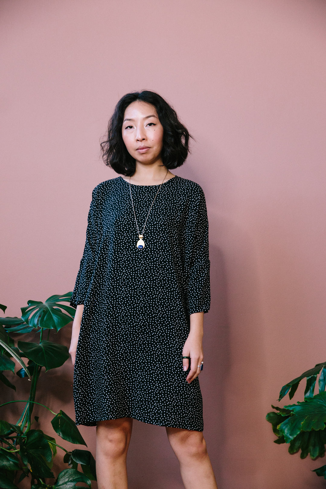 Polka Dot Batwing Dress