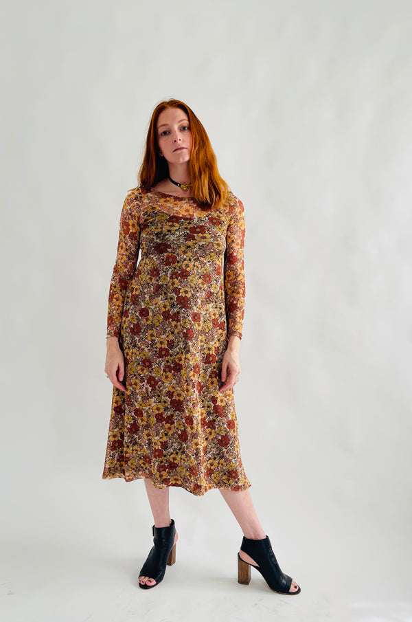 Megumi Dress in Chamomille Rose Floral