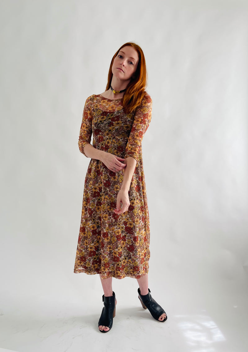 Megumi Dress in Chamomille Rose Floral