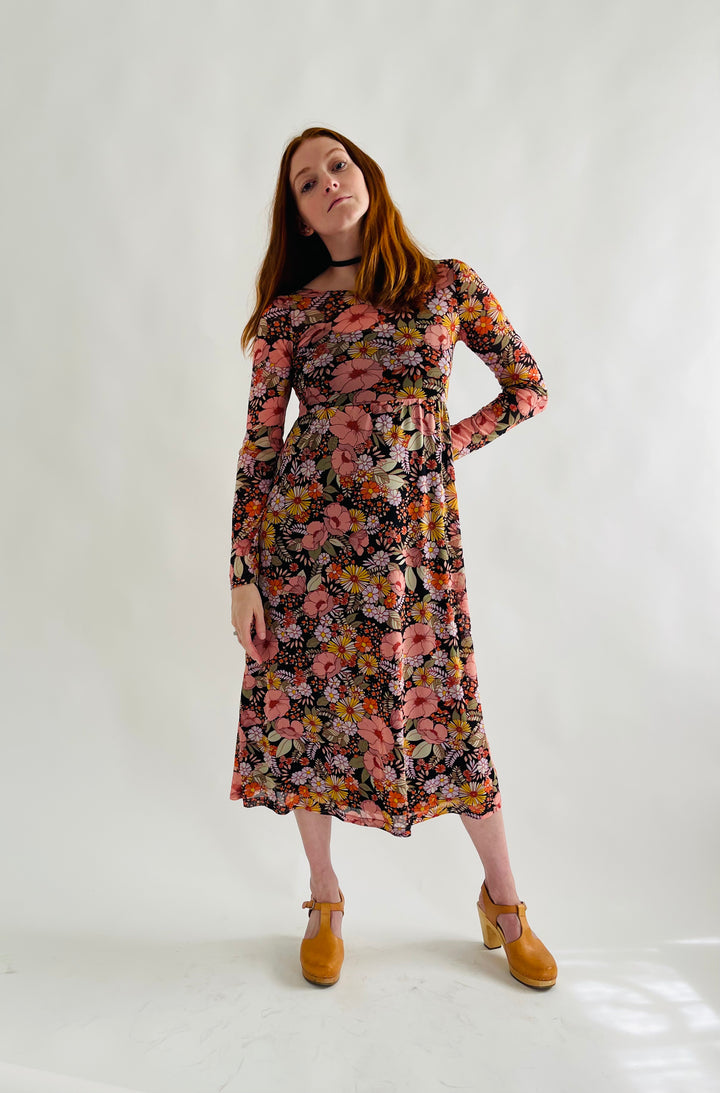 Megumi Dress in Midnight Moon Floral