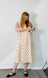 Latoya Dress in Turmeric Polka Dot