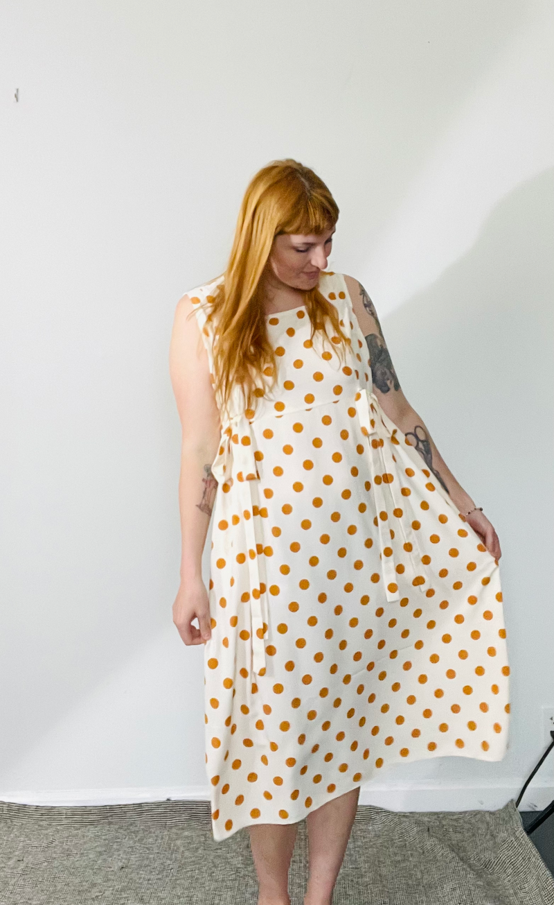 Latoya Dress in Turmeric Polka Dot