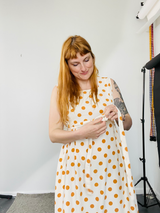 Latoya Dress in Turmeric Polka Dot
