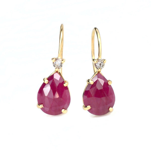 Ruby Teardrop Earrings